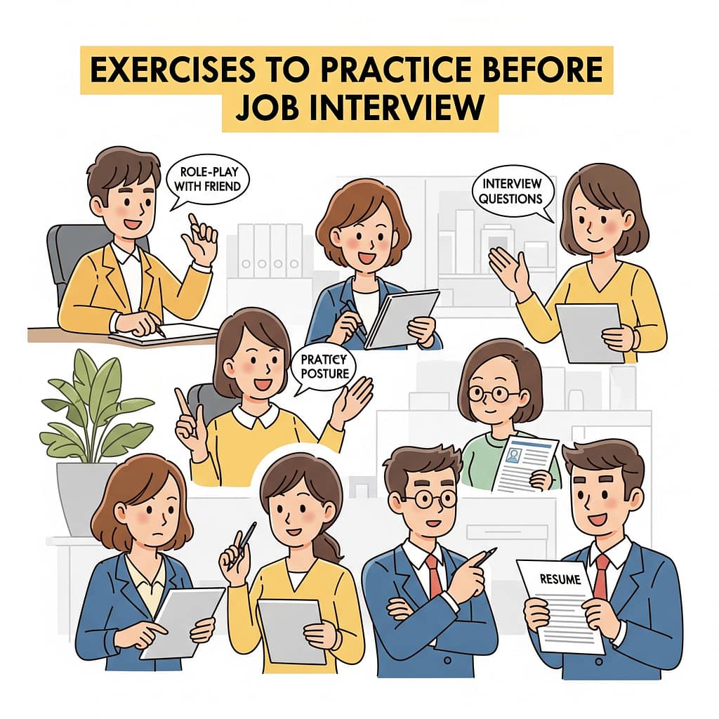 Exercises to practice before a job interview in English