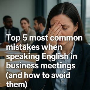 Top 5 most common mistakes when speaking English in business meetings